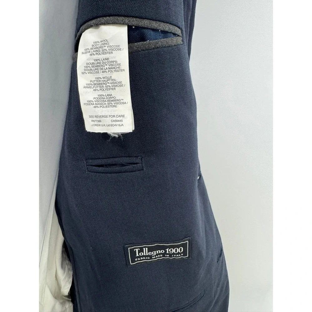 J. Crew Men Navy Ludlow Jacket Blazer Pant Suit 36S 30